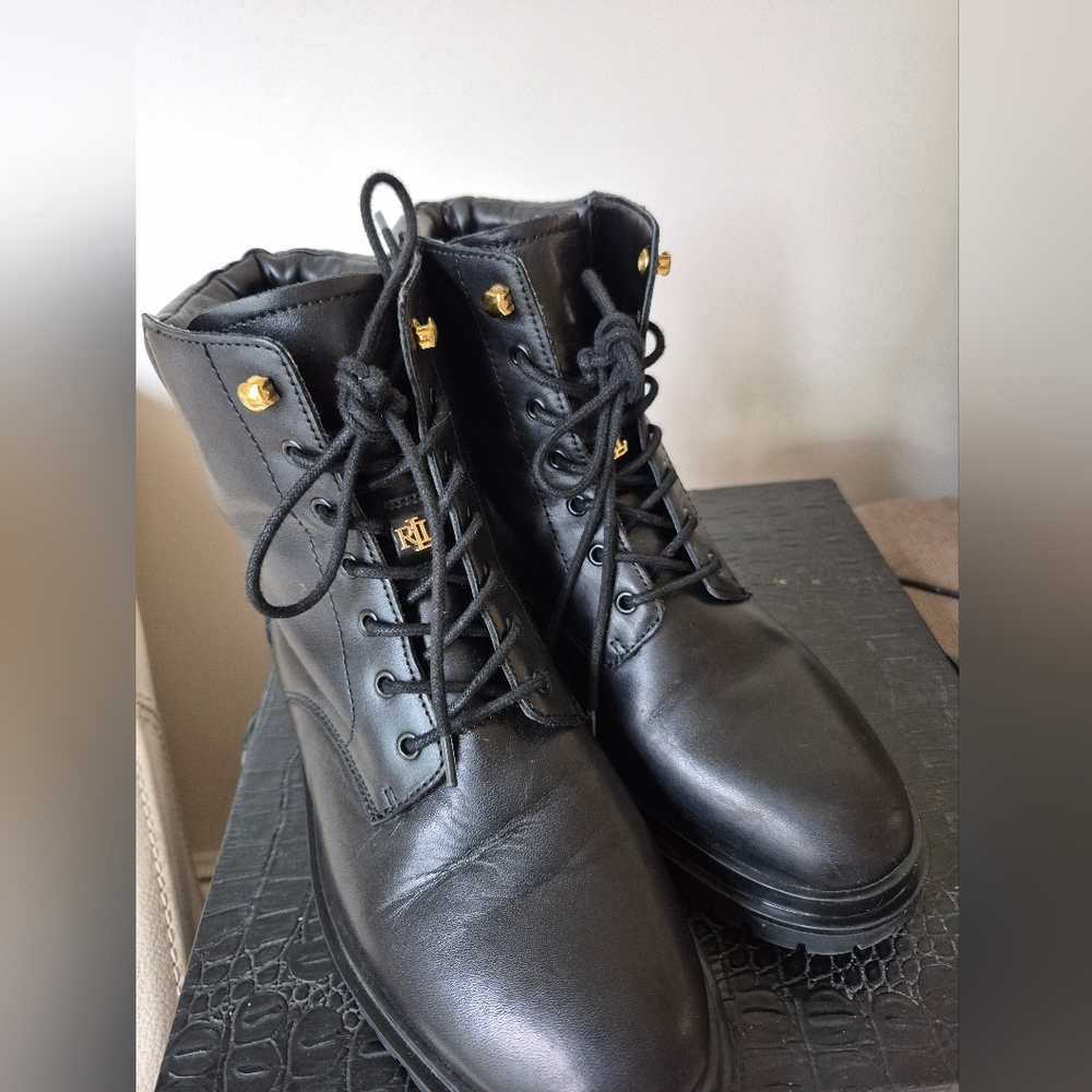Black Leather Women's Boots